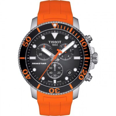 Tissot Chronograph Watch SEASTAR 1000 Orange - T1204171705101